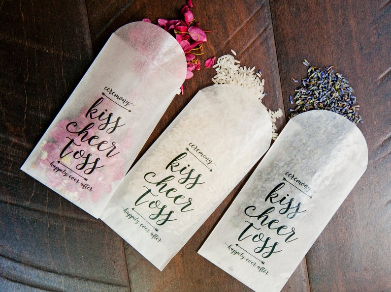 Wedding Petal or Rice Toss Bags DIY