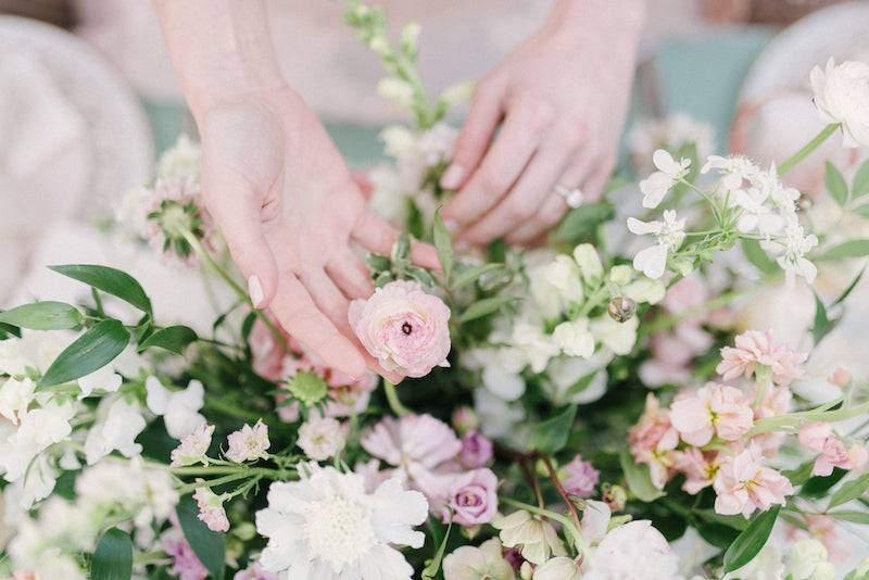 blush and ivory wedding flowers - what to do when you first become engaged