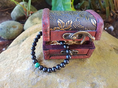 Bracelet shungite et malachite