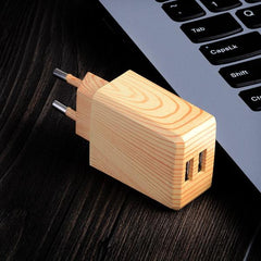 chargeur-USB-bois-2 USB-pas cher-promo-chargeur en bois