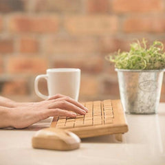 clavier en bois Mac et Pc pas cher, clavier et souris en bois promo acheter clavier en bois macbook