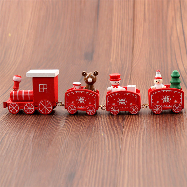 Décoration de noël, petit train artisanal en bois – Nature & Zen