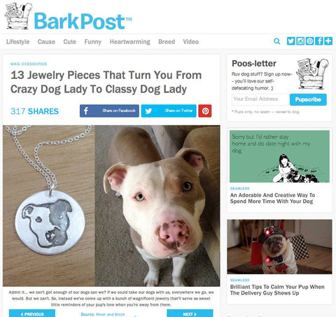 Custom dog necklace on BarkPost