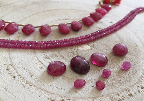Rubies Ruby Beads Star Ruby Cabochons Faceted Rubies
