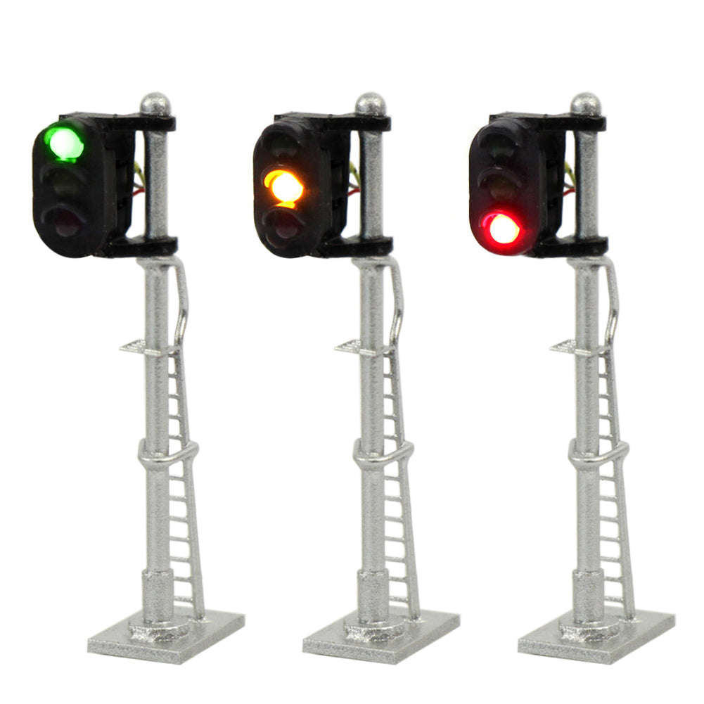 5 pcs N Scale Railroad Signals G/Y/R 12V LEDs Made 
