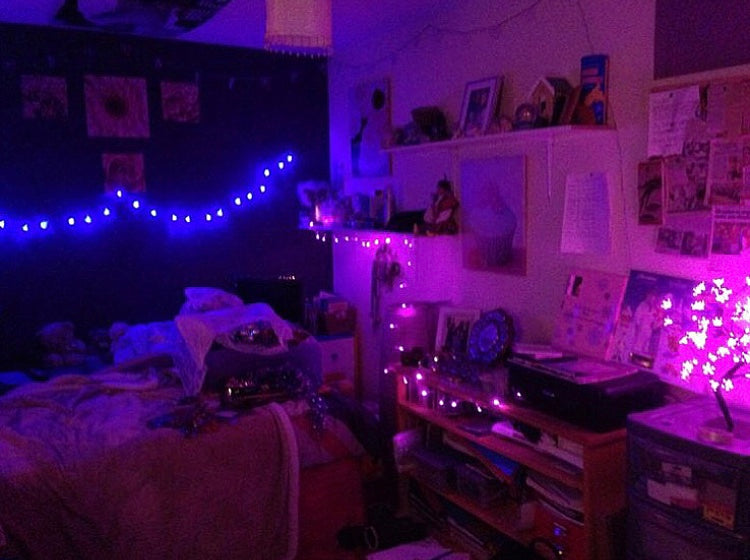 led lights in dorm room