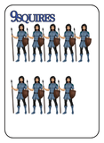 Game of Kingdoms Blue 9 Squires Card
