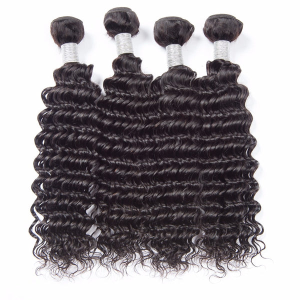 deep wave hair sample brazilian virgin remy human hair weaves extensions