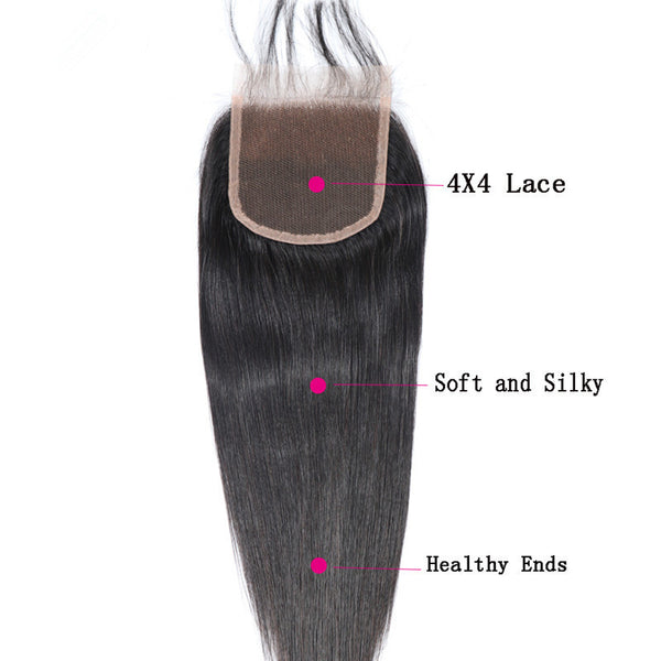 wholesale straight human hair lace closure brazilian virgin hair