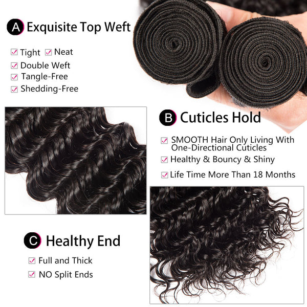 wholesale deep wave brazilian virgin human hair extensions remy hair weave