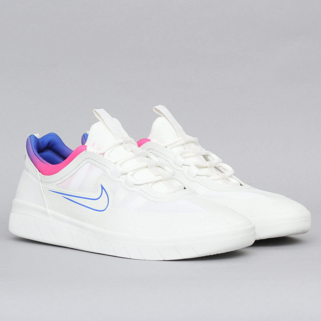 nike sb nyjah free 2 summit white pink blast racer blue