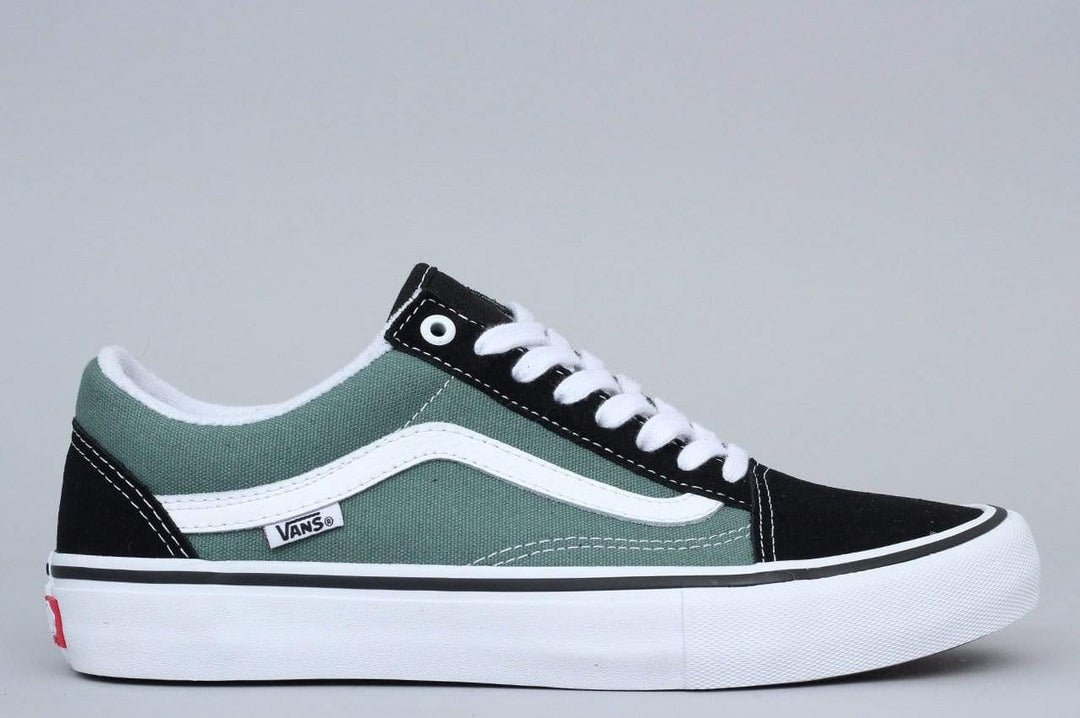 vans shoes green and black