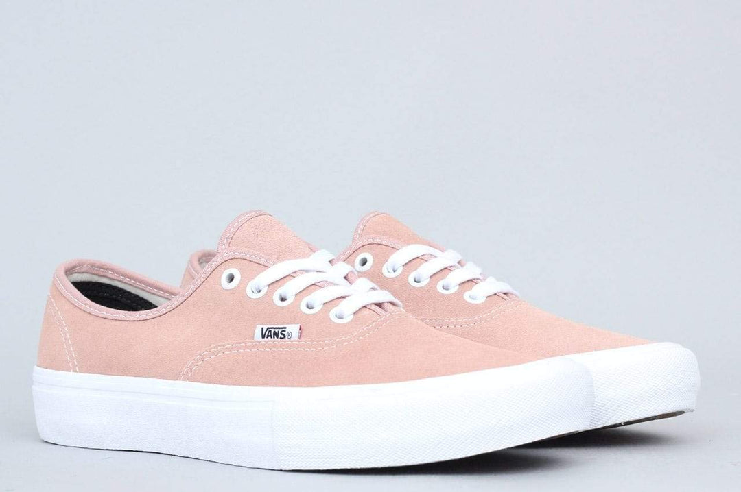 vans authentic pro shoes - mahogany rose / white