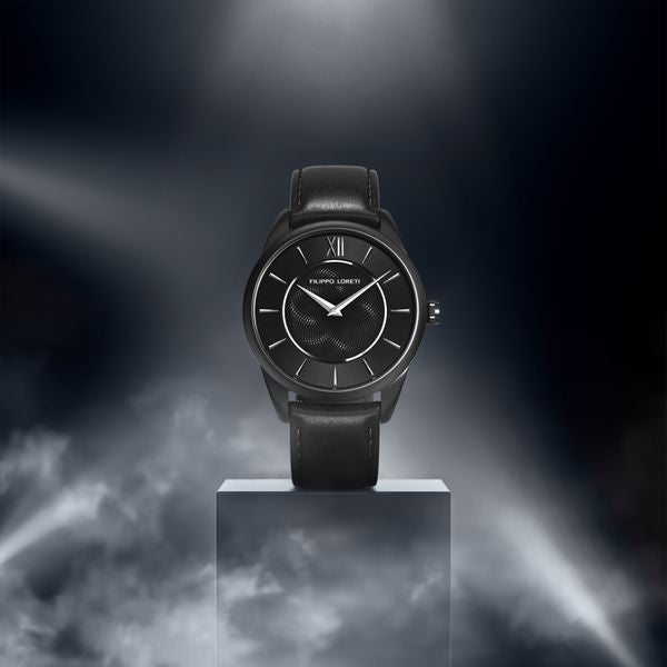 Rome Matte Black water-resistant watch from Filippo Loreti