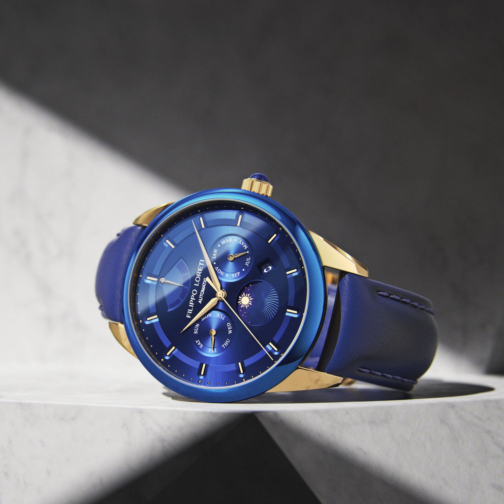 Venice Automatic Gold Blue watch from Filippo Loreti