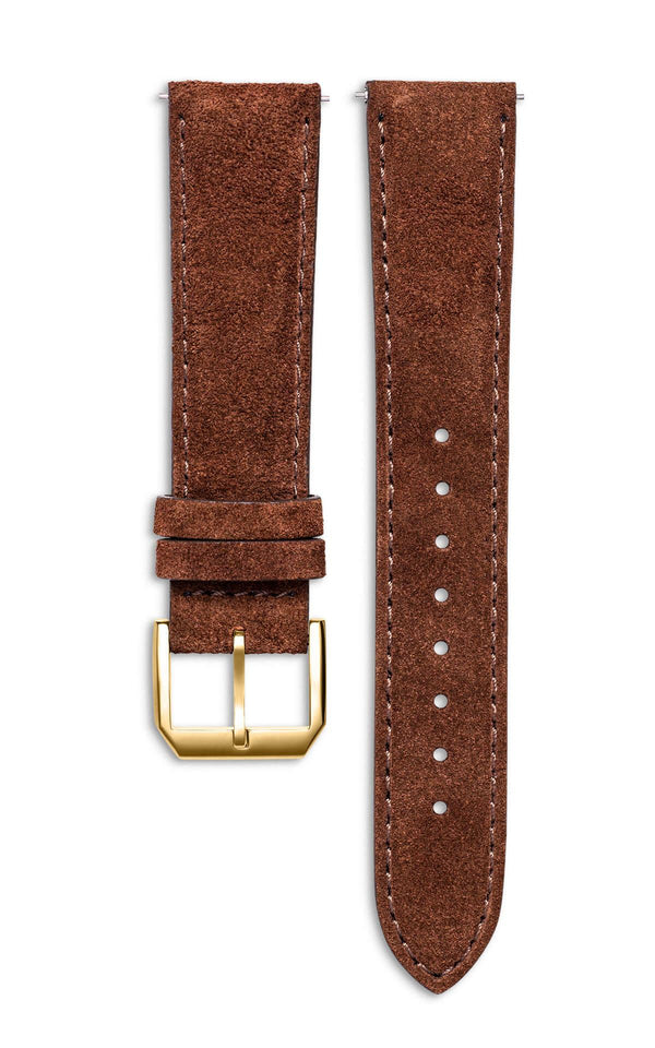 Chocolate Suede Italian Leather Strap