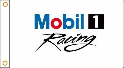 Mobil 1 Flag Banner White&Blue1.5X5ft/2x8ftAdvertising Cave Racing Polyester/107 