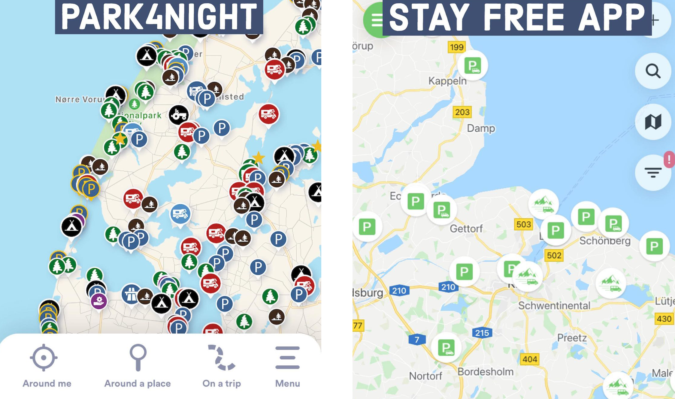 Park 4 Night, Vanlife App, Find free wilcamping spots