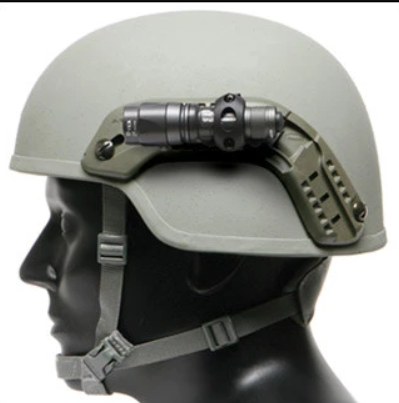 FMA Single Flashlight Light Clamp Mount for ACH ARC Helmet Rail Kit 0.83in FDE 