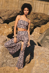 Take Me Away Set (Sweet Tie Top + Split Hem Bell) - Serengeti