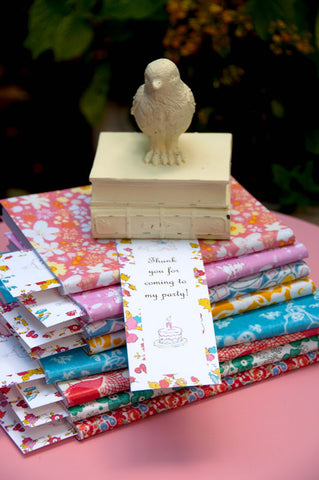 Vintage decorated books as party favors
