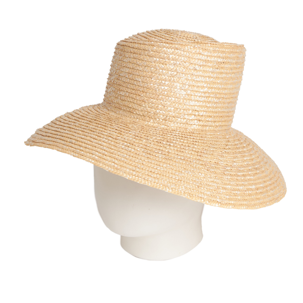 asymmetrical straw hat