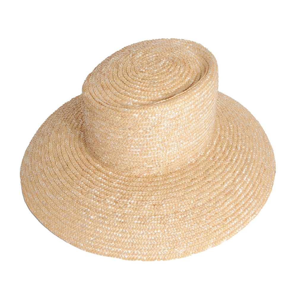 asymmetrical straw hat