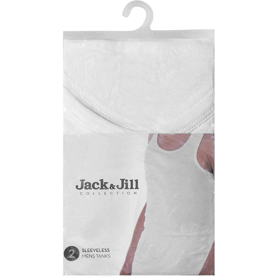 Jack & Jill Boys White 100% Cotton Tank Undershirts-3 Pack 