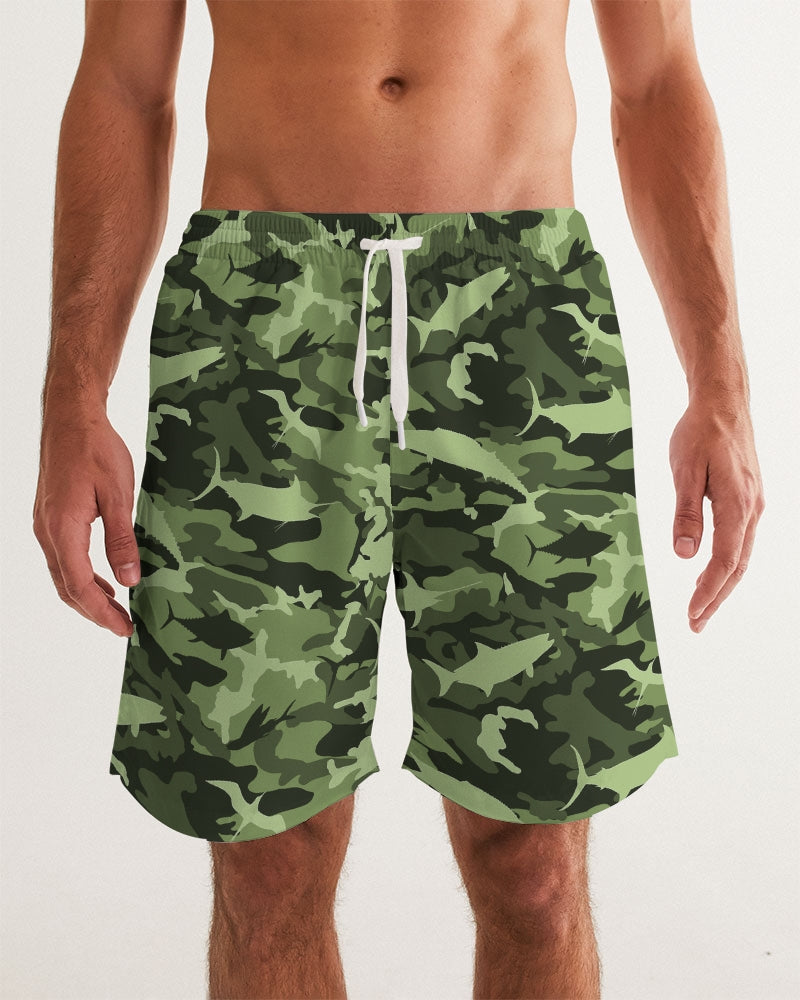 Green Saltwater Camo Men's Swim Trunk