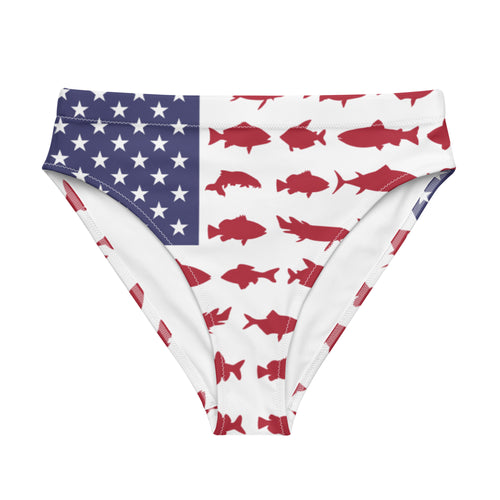 Fish Flag Recycled high-waisted bikini bottom