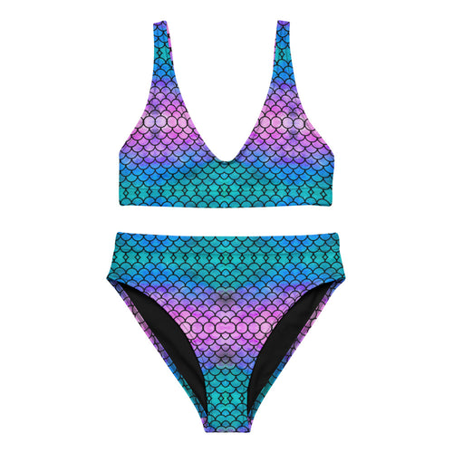 Cotton Candy Mermaid Recycled high-waisted bikini