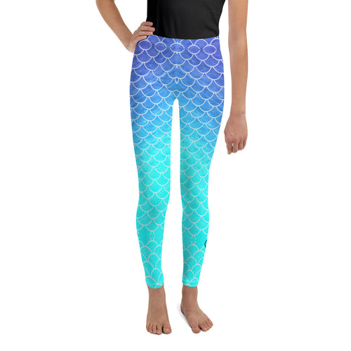 Ombre Mermaid Youth Mermaid Leggings size 8-20