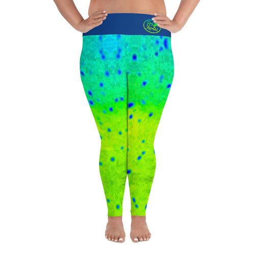 Mahi Print Plus Size Leggings - Island Mermaid Tribe