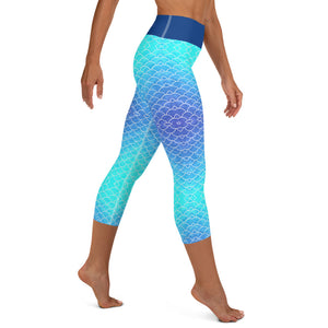 Ombre Blues jaysgaragellc Capri Leggings