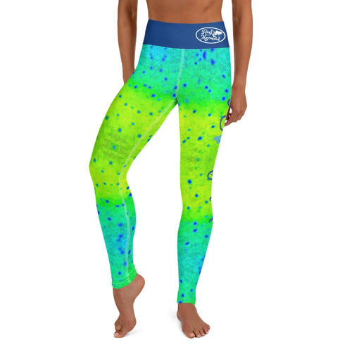 Mahi Print Yoga Leggings - Island Mermaid Tribe