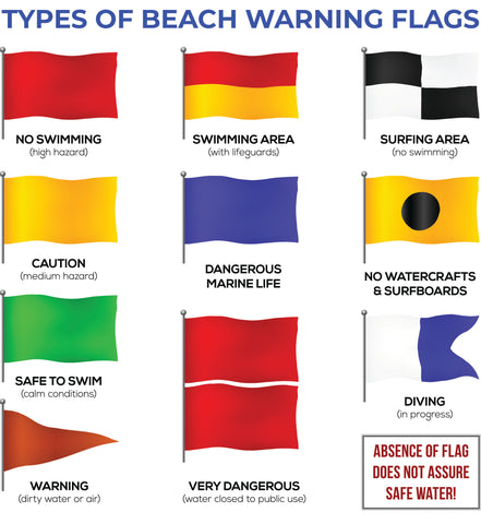 beach warning flag types