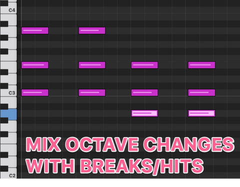 MIDI Chord Add Octave Chnages With Breaks and Hits