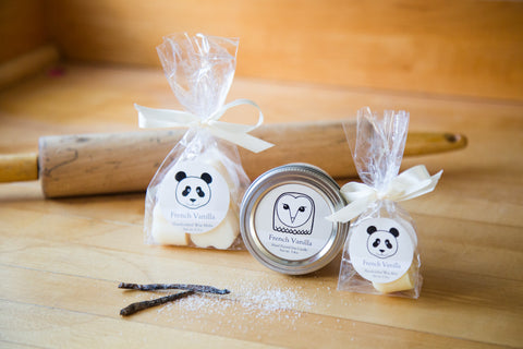 Vanilla scented owl soy candle panda wax melts