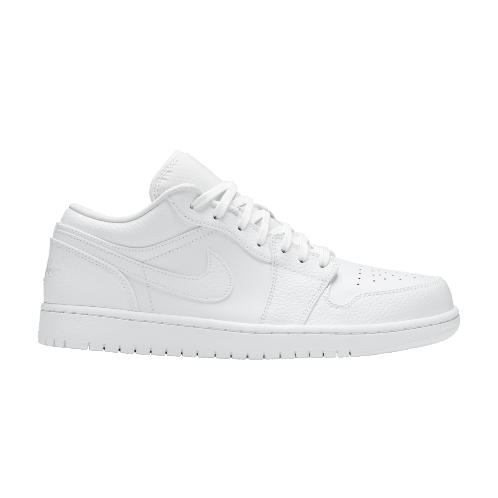 jordan 1 low triple white tumbled leather