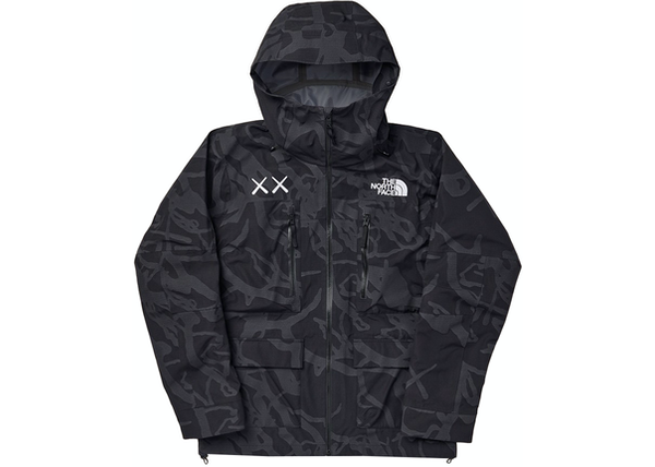 KAWS x The North Face Freeride Jacket TNF Black Dragline Print