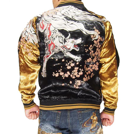 Japanese Kitsune(Nine-tailed Fox ) Sukajan Souvenir Jacket – solekoi