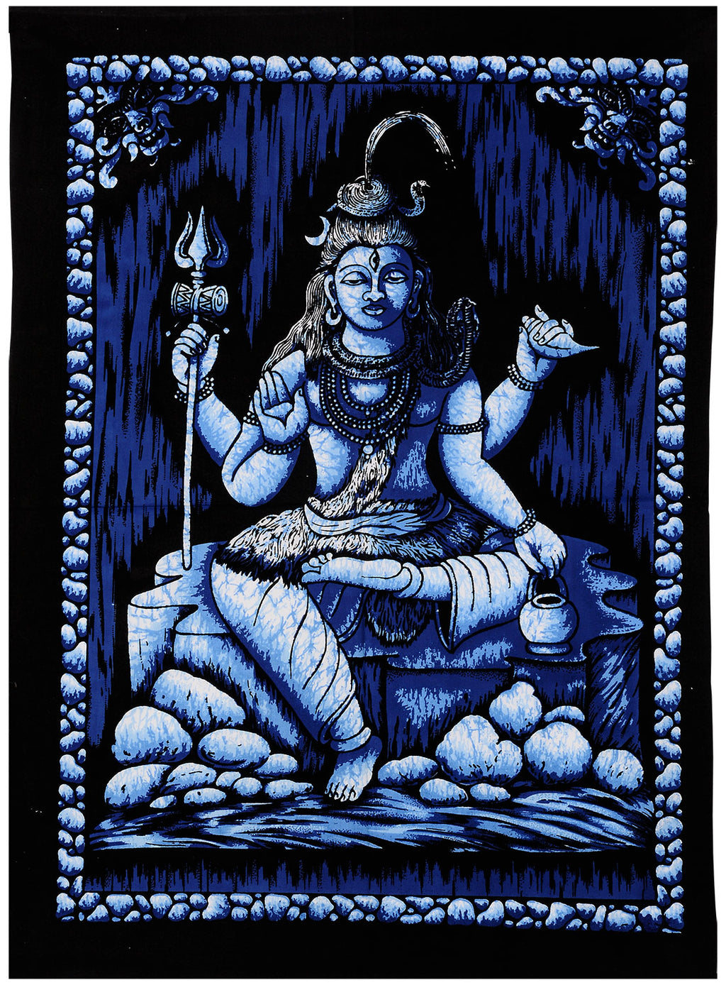 Goddess Kali Tapestry Cotton Fabric Indian Wall Hanging Home Decor Gift