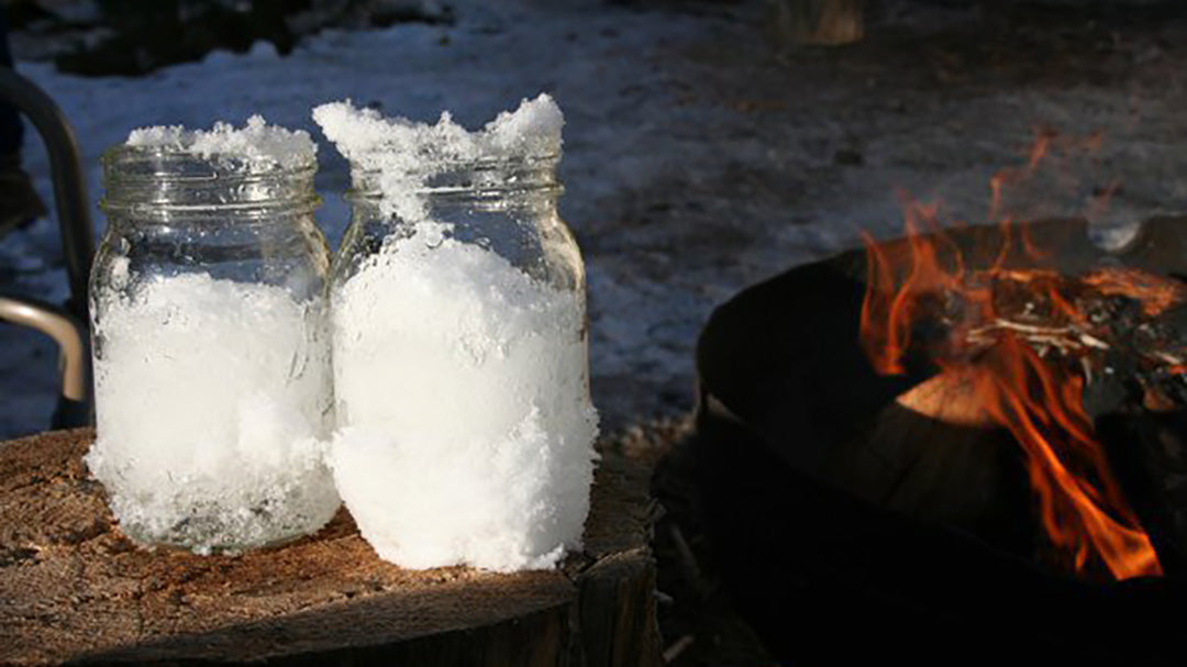 Snowy drink at the end of a long day’s filming in Washington State. Cheers Bubblebee!