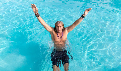 Male in swimming pool