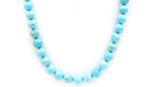 GIA Certified Vintage Natural Fine Turquoise Bead Necklace 18kt – Avis  Diamond Galleries
