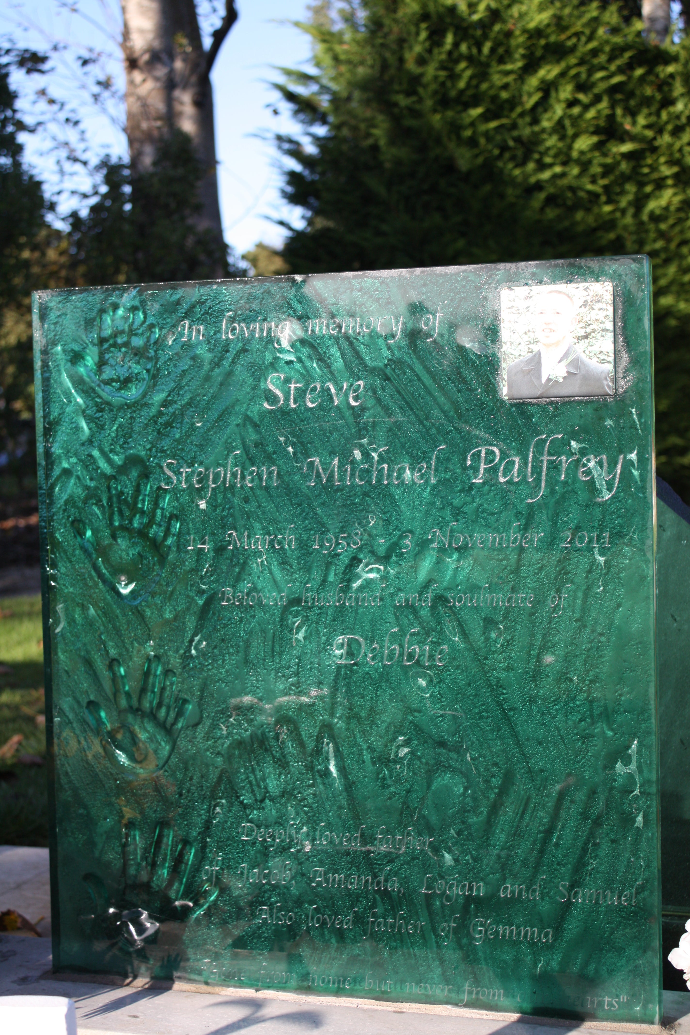 glass headstone