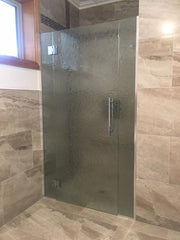 shower door handle hinge wet floor installed escape glass