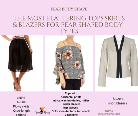 formal wear for pear shaped body
