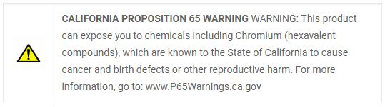 Prop 65 Blaze Grills