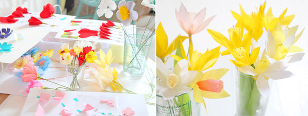 Jonquilles et fleurs en papier - Adeline Klam